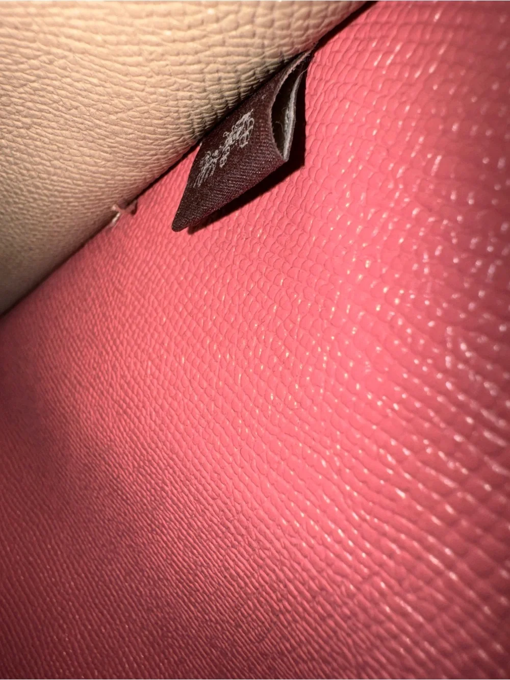 COACH Heritage Signature Horse Stripe Tote Pink & Beige